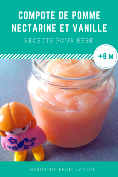 Compote bébé 6 mois - Pomme Nectarine par ManueChd. Une recette de