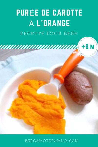 Petite Puree De Carottes A L Orange Pour Bebe Et Sa Famille Bergamote Family